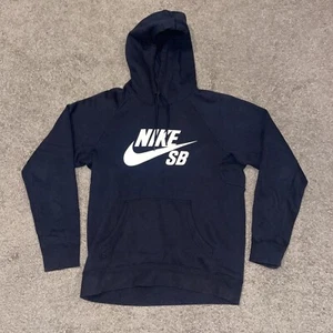 Mens Nike SB Skateboarding Pullover Hoodie Black Sweatshirt Size Small - Picture 1 of 5