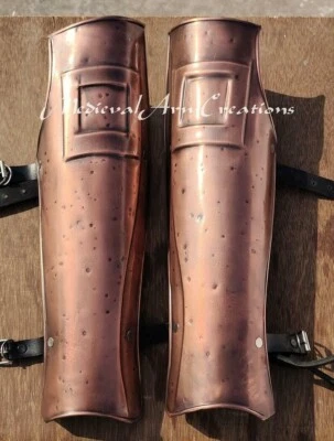 300 Griego Espartano Rey Leónidas Armadura Greaves Juego de Protectores de Pierna LARP Foto 1 de 4