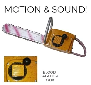 29" Animated Chainsaw Prop Toy Sound Motion Saw Blood Halloween Horror Realistic - Picture 1 of 15