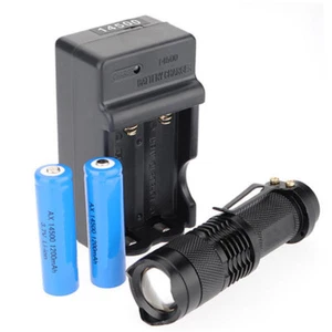 3 Mode Ultrafire Cree Q5 LED 200lm Mini Zoomable Flashlight Torch LR14500/AA - Picture 1 of 5