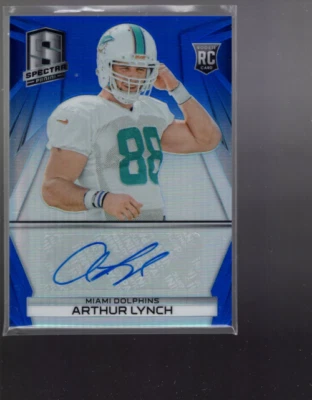 B4256- 2014 Panini Spectra Prizms Blue #298 Arthur Lynch Auto /49 - NM-MT - Image 1 of 2