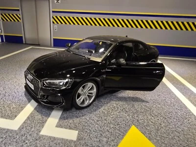 Audi RS5 Coupe A5 Black 2017 V6 2.9 Burago 1:24 Diecast Scale Model Car 21090 - Image 1 of 4
