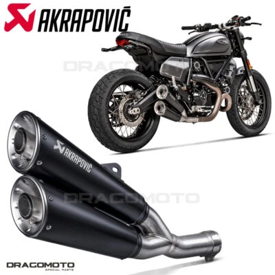 DUCATI SCRAMBLER 800 2022 Exhaust AKRAPOVIC Titanium Black RC S-D8SO6-ISSSBL - Image 1 of 4