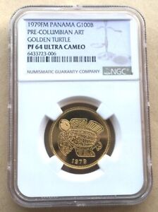 Panama 1979 Golden Turtle 100 Balboas NGC Gold Coin,Proof