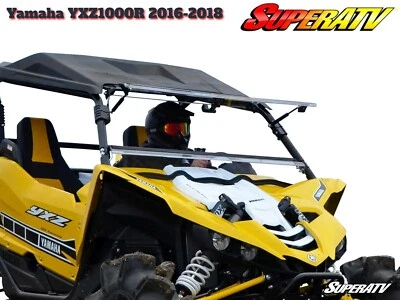 SuperATV Heavy Duty Scratch Resistant Flip Windshield for Yamaha YXZ (2016-2018) - Image 1 of 4