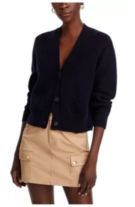 Luxueux cardigan 100% cachemire col V nouveauté point par Aqua en noir M - Photo 1 sur 7