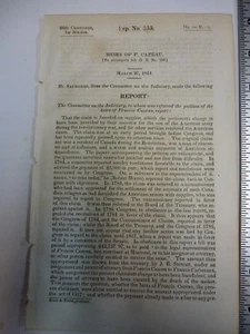 Government Report 1844 Canadian Heirs Of Money Owed For Revolutionary War. #3451 - Picture 1 of 2