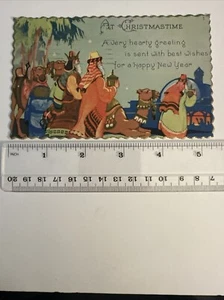 Vintage Victorian Christmas Card - Three Wise Men Postcard - Picture 1 of 2