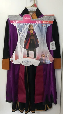 New Disney Frozen II (2) Anna Deluxe Child Costume Girls Small 4-6 - Image 1 of 4
