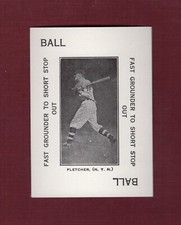 ART FLETCHER, Giants ~ 1914 Polo Grounds Game card WG4 | 1973 TCMA Reprint B