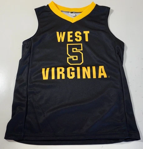 WEST VIRGINIA MOUNTAINEERS BASKETBALL JERSEY NCAA #5 YOUTH LARGE NEW!! Cover