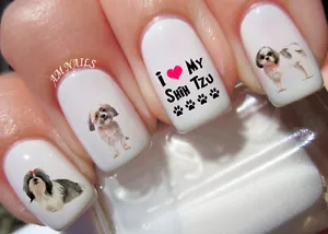 Shih Tzu Nail Art Aufkleber Transfers Aufkleber 56er Set - A1301 - Bild 1 von 2