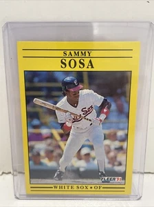 1991 Fleer Sammy Sosa Of White Sox 136 Card With Birthday Error IN ABSOLUTE MINT - Picture 1 of 2