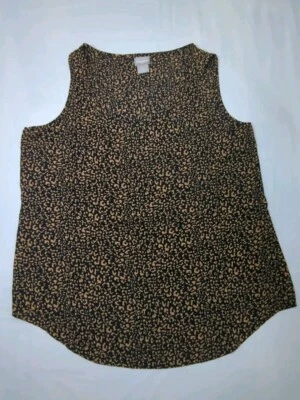 Chico's Women's Animal Print Tank Top Size 1 Poly Blend Lightweight - Image 1 of 4