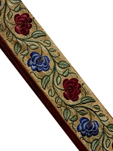 Indian Embellishment Lace Embroidered Border Vintage Saree Trim Dress Making - Picture 1 of 8