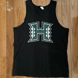 Hawaii Rainbow Warriors Primary Logo University Sports Team Tank Top - Black - Picture 1 of 8