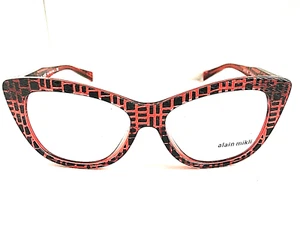 ALAIN MIKLI Women's Eyeglasses Red  0H9B 52mm Cat Eye - Picture 1 of 12