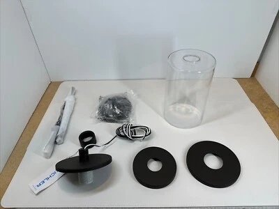 Mini pingente Kichler 43996 oz Crosby luz única 6" de largura com abajur de vidro transparente - Imagem 1 de 4