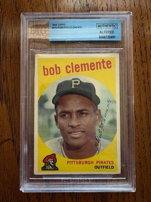 1959 Topps Roberto Clemente #478 BVG Auth Altered - Image 1 of 2