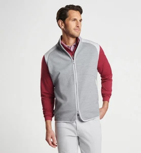 Peter Millar XXL Vista Vest Mens Crown Sport Gale Grey Hybrid Full Zip - Picture 1 of 9