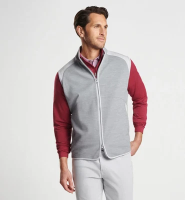 Peter Millar XXL Vista Vest Mens Crown Sport Gale Grey Hybrid Full Zip - Image 1 of 4