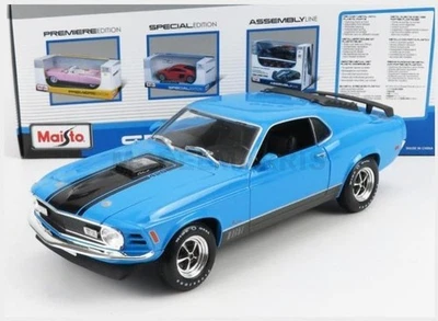 MAISTO 31453B FORD USA - MUSTANG MACH-1 COUPE 1970 - BLUE BLACK - 1/18 - Immagine 1 di 2