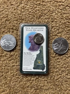 New Hampshire State Quarter From Littleton Coin Company +Pair 1998 Olym Coins - Picture 1 of 8