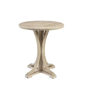 Fatima Accent Tables Modern Mid-Century Rustic Pedestal Design, Round Tableto... - Picture 1 of 5