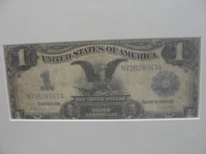 FRAMED 1899 ONE DOLLAR SILVER CERTIFICATE NOTE * - Picture 1 of 4