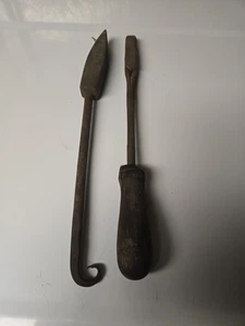 2x Vintage Kupferkopf Schweißen/Lötkolben Werkzeug mit Holzgriff Made in USA - Bild 1 von 8