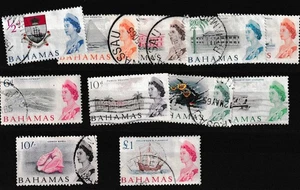 Bahamas QEII 1965 New Definitives To £1 SG247/261 VFU BP14609 - Picture 1 of 1