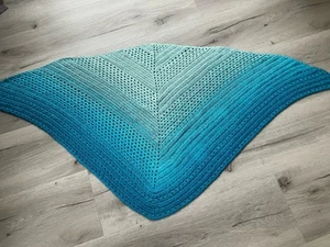 XL-Schultertuch , Stola, Schal/Wasserfarben, reine Baumw. /gehäkelt/NEU - Bild 1 von 4