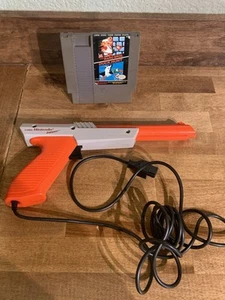 NES Authentic Super Mario Bros Duck Hunt Cartridge & Orange Zapper GETESTET FUNKTIONIERT - Bild 1 von 16