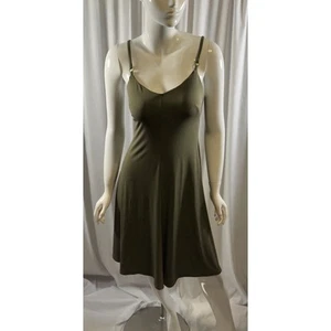 Robe vintage sans manches Calvin Klein, vert olive, taille : 8, 64-36 - Photo 1/16
