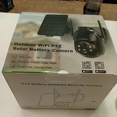 See Vision Solar battery  Cameras Wireless Outdoor, 2K Battery Powered PTZ WiFi - Image 1 of 4