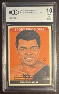 RARE 2010 Sportkings Series D MUHAMMAD ALI SP #179 (BCCG 10) POP 4 - Picture 1 of 2