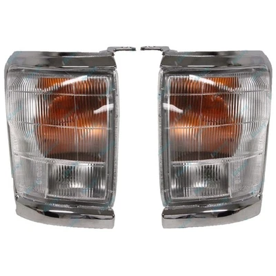 LH+RH Chrome Trim Corner Indicator Lights Pair for Toyota Hilux 2WD/4WD '97-'01 - image 1 of 4
