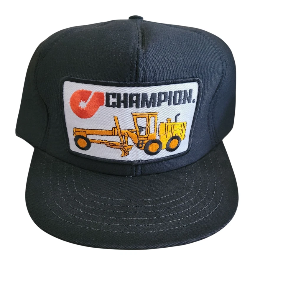 De Colección Champion Ralladores Sombrero Parche Gorra Maquinaria EE. UU. Malla A Presión Béisbol Camionero Foto 1 de 4