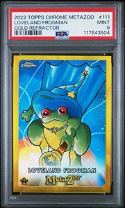 🐸2022 TOPPS CHROME METAZOO CRYPTID NATION 111 LOVELAND FROGMAN /50 GOLD PSA 💎 - Picture 1 of 3