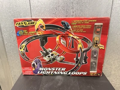 Toys R Us Fast Lane Monster Lightning Loops Racetrack (4 light up cars) OS NIB  - Image 1 of 3