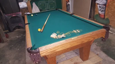 7 foot Olhausen slate pool table for sale - With New Replacement Felt  - Image 1 of 4