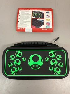 Nintendo Switch Travel Case Glow In Dark Mario Goomba PDP Schwarz Grün - Bild 1 von 5