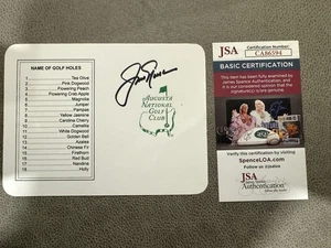 JACK NICKLAUS Signed ANGC Augusta National MASTERS Scorecard PGA TOUR JSA COA - Picture 1 of 5