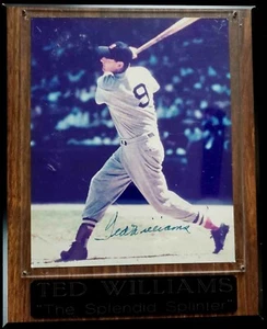 Foto autografiada de Ted Williams enmarcada de mis jugadores favoritos certificado de autenticidad - Imagen 1 de 5