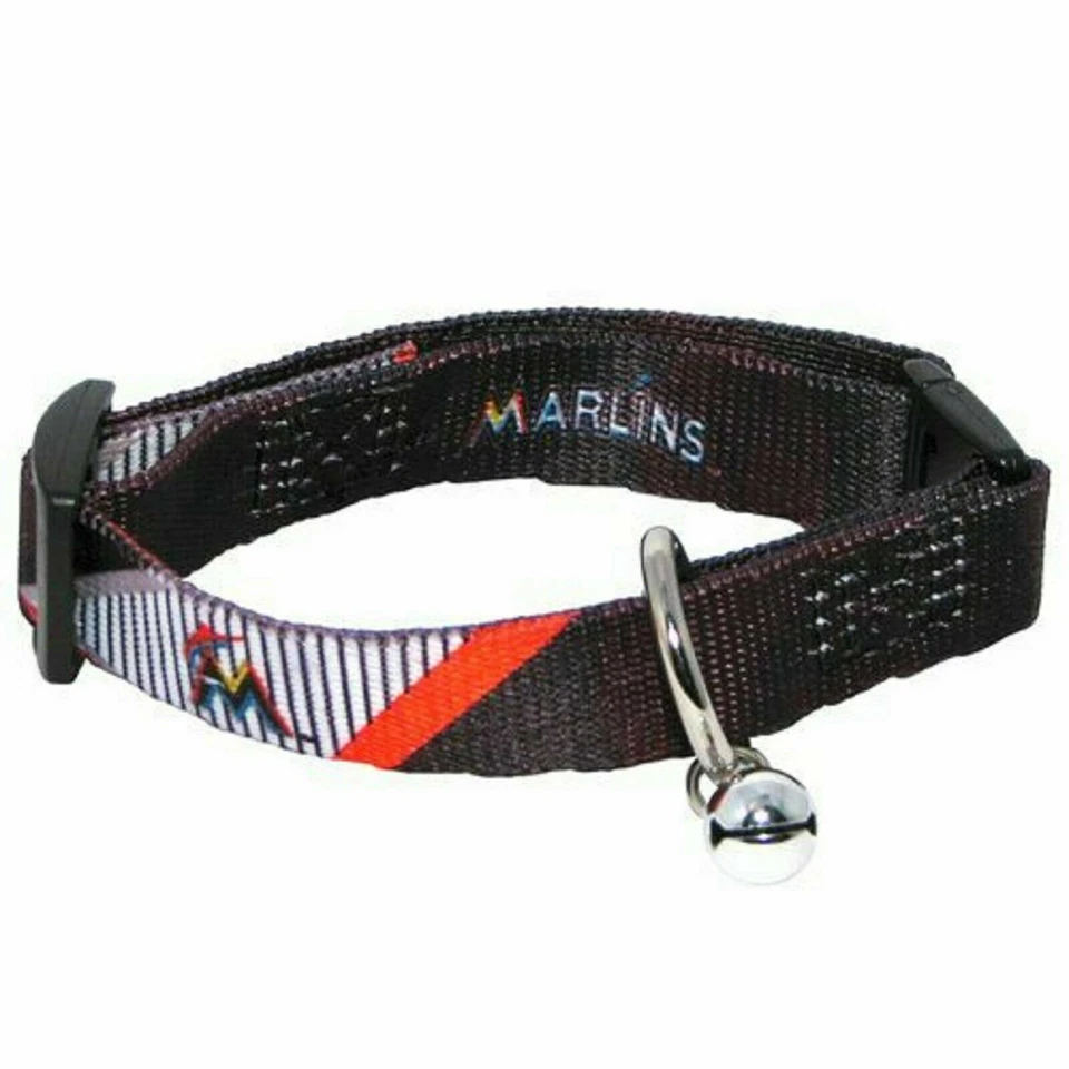 COLAR GATO SEGURANÇA AJUSTÁVEL MIAMI MARLINS com SINO - Imagem 1 de 1