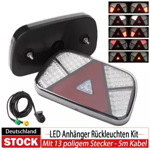 2x UNIVERSAL LED Rückleuchten Anhänger - LED Anhängerbeleuchtung 5M 13-polig - Bild 1 von 11