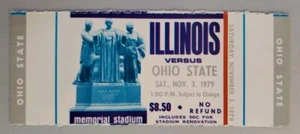 Illinois Ohio State Buckeyes Football Proof Ticket 11/3 1979 Schlichter Campbell - Picture 1 of 2