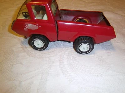 Camión medio Tonka vintage plataforma roja nariz plana  Foto 1 de 4