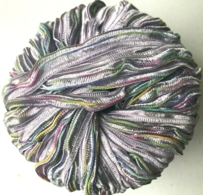 Filati FF JOLLIET fio de fita com babados #14 bordas coloridas lavanda ITÁLIA FFF - Imagem 1 de 2