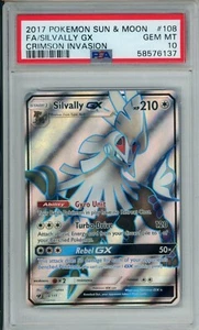 PSA 10 SILVALLY GX #108 POKEMON 2017 S&M CRIMSON INVASION FULL ART GEM MINT - Picture 1 of 1